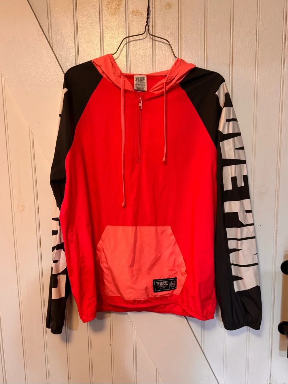 PINK Victoria's Secret Coral Pink Pullover Jacket